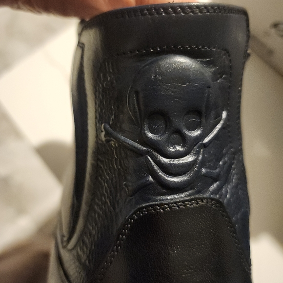 ROBERT GRAHM NWT IN BOX BLACK REAL LEATHER SKULL FRONT BOOTS SIZE 11.5 - Picture 2 of 14